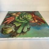 Still life painting oil on canvas signed