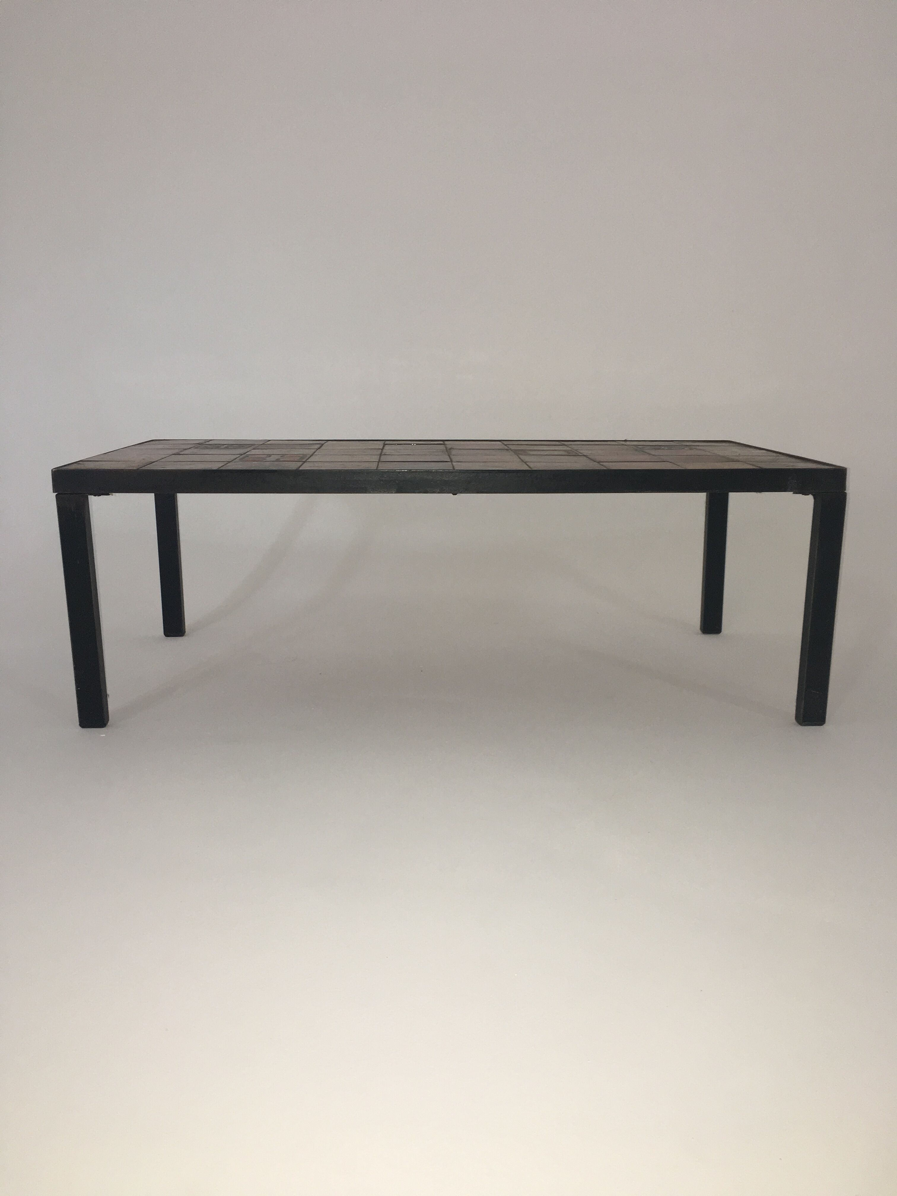 Table basse rectangulaire céramique et metal