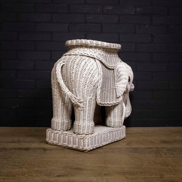 Table en osier vintage elephant