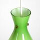 Very beautiful Mid Century flashed glass Diabolo pendant lamp in Green
