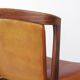 Set of 4 Erik Buch Rosewood Dining Chairs Cognac Leather Danish Mid Century