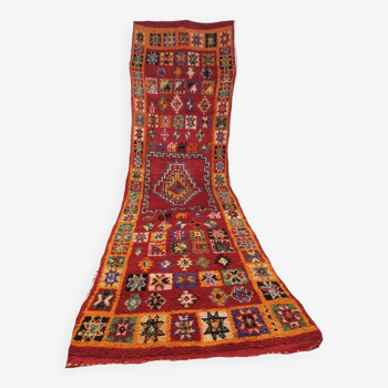 Handmade red Moroccan Berber rug