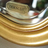 Miroir doré biseauté style rocaille deknudt belgique vintage