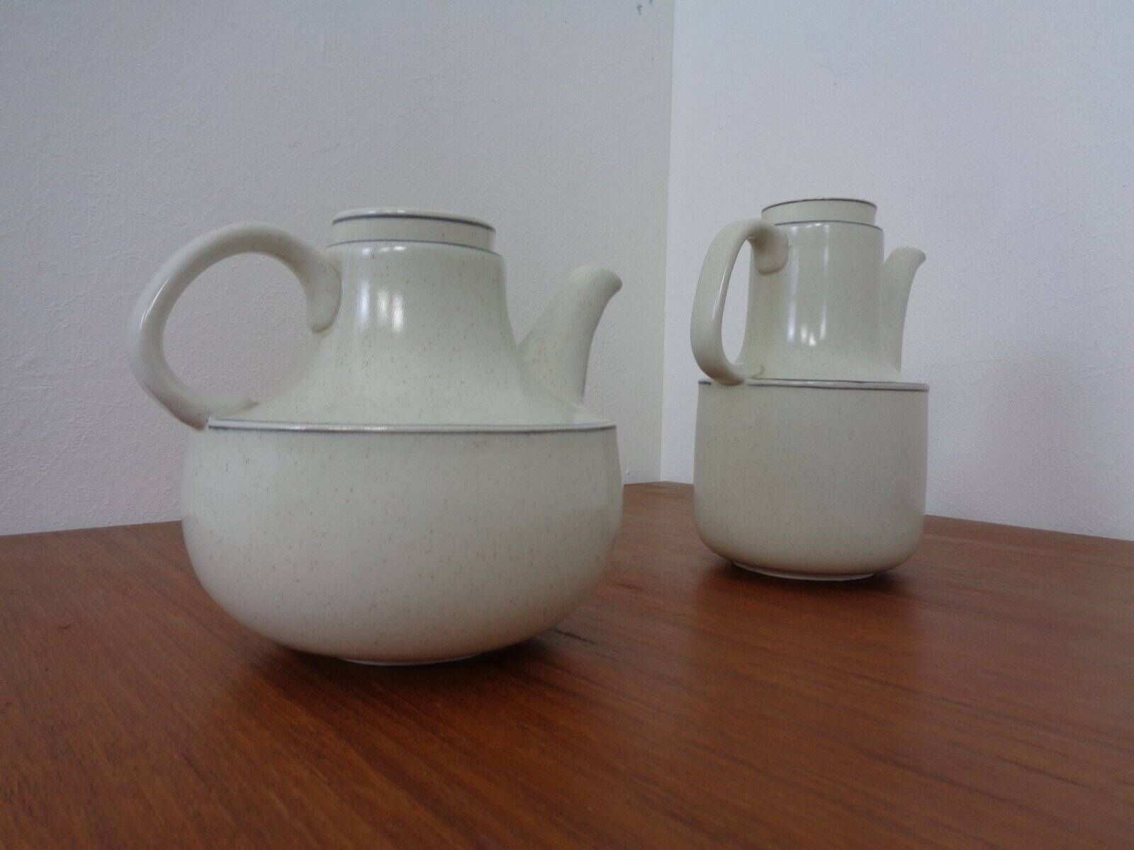 Swedish Birka Teapot & Coffeepot by Stig Lindberg for Gustavsberg, 1960s, Set of 2