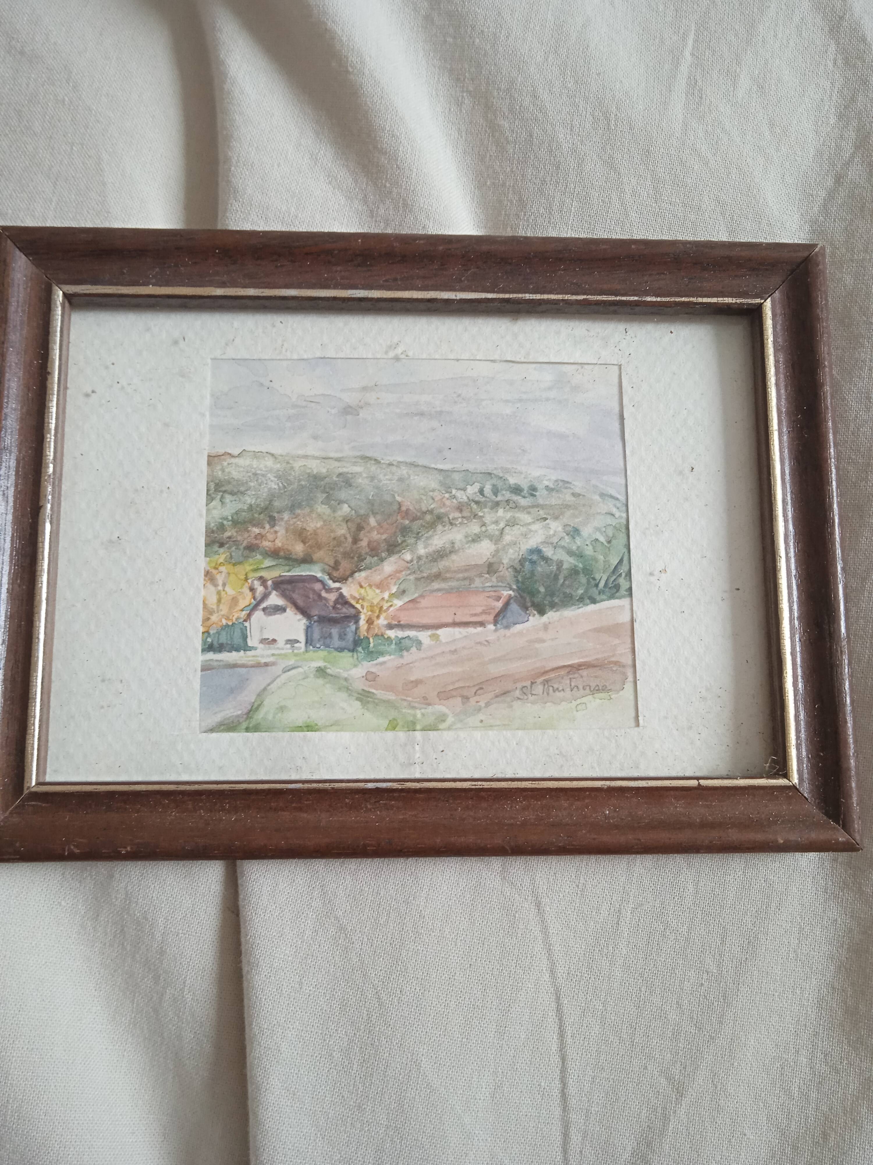 Small Watercolor Signed JFA Ambroise