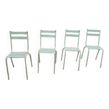 Four vintage metal chairs