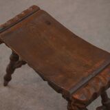 Rustic pine stool from the 1960s