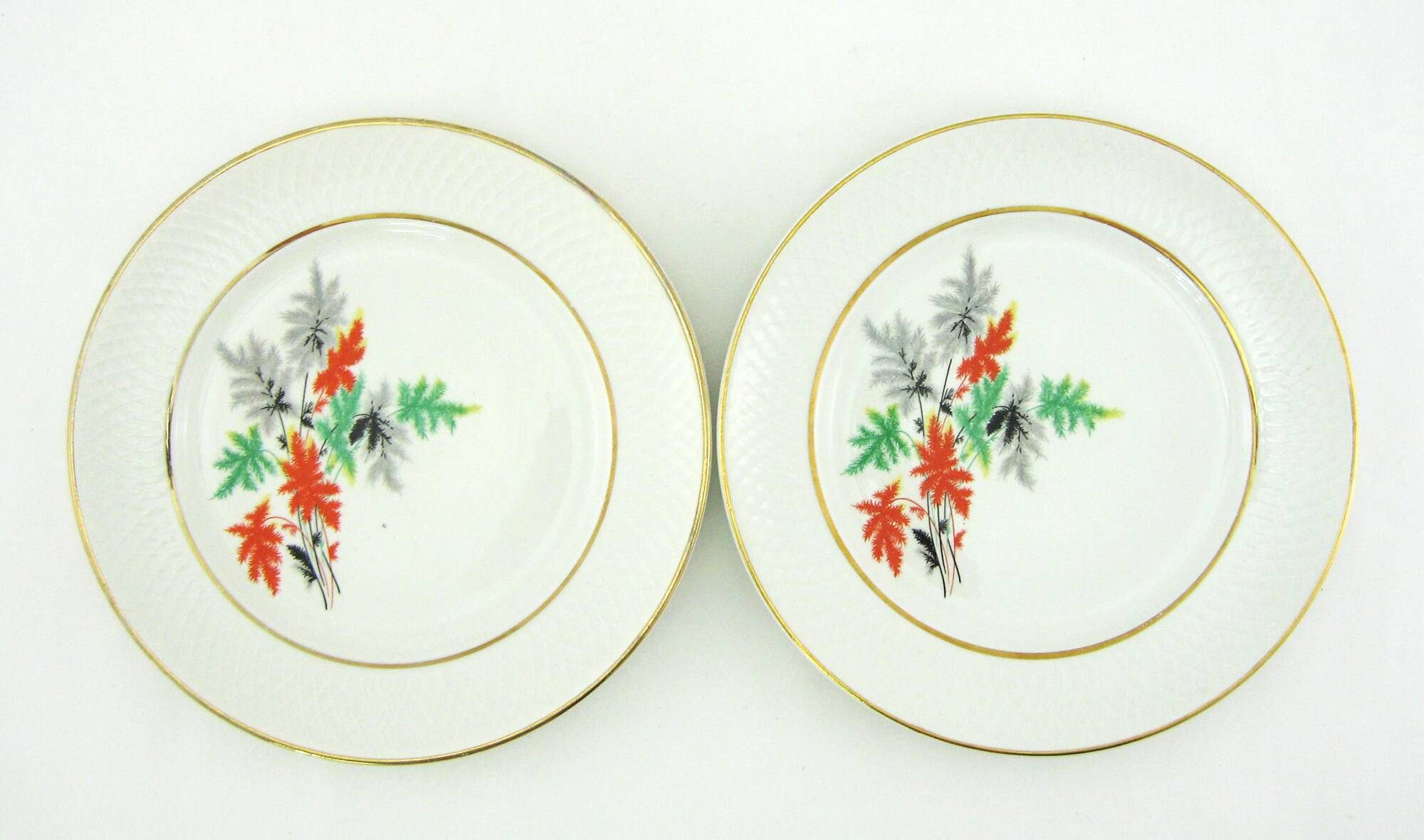 6 dinner plates - Orchies Moulin des Loups France - vintage 50s