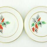 6 dinner plates - Orchies Moulin des Loups France - vintage 50s