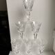 Set of 6 large crystal wine glasses 50s