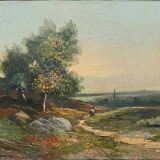Impressionist painting - oil on canvas signed Théodore Linsyer -1885