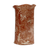 Marbled terracotta vase