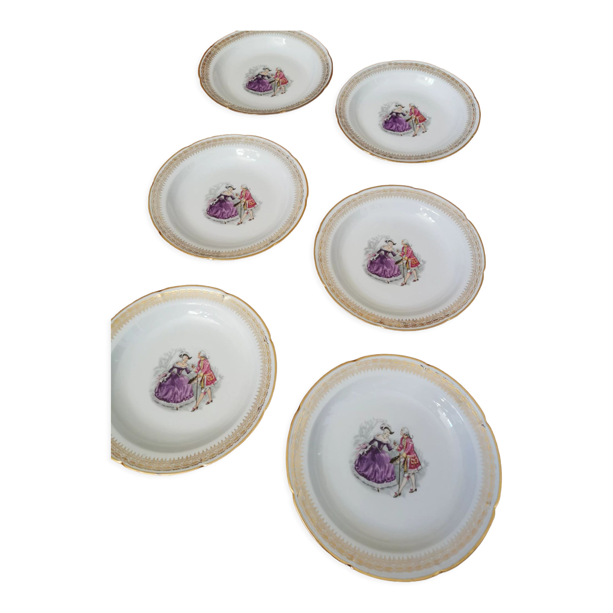 Vintage porcelain hollow plates