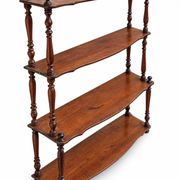 Antique Napoleon III wall shelf in turned wood, 4 shelves, 19th century.