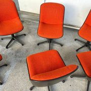 Charles Pollock (1902-1988) Series Of Six Comforto Edition Chairs Circa 1970