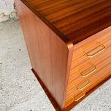 Large vintage chest of drawers with 4 drawers, Scandinavian style, circa 60's