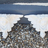2 old cherubin wall lamps in plaster