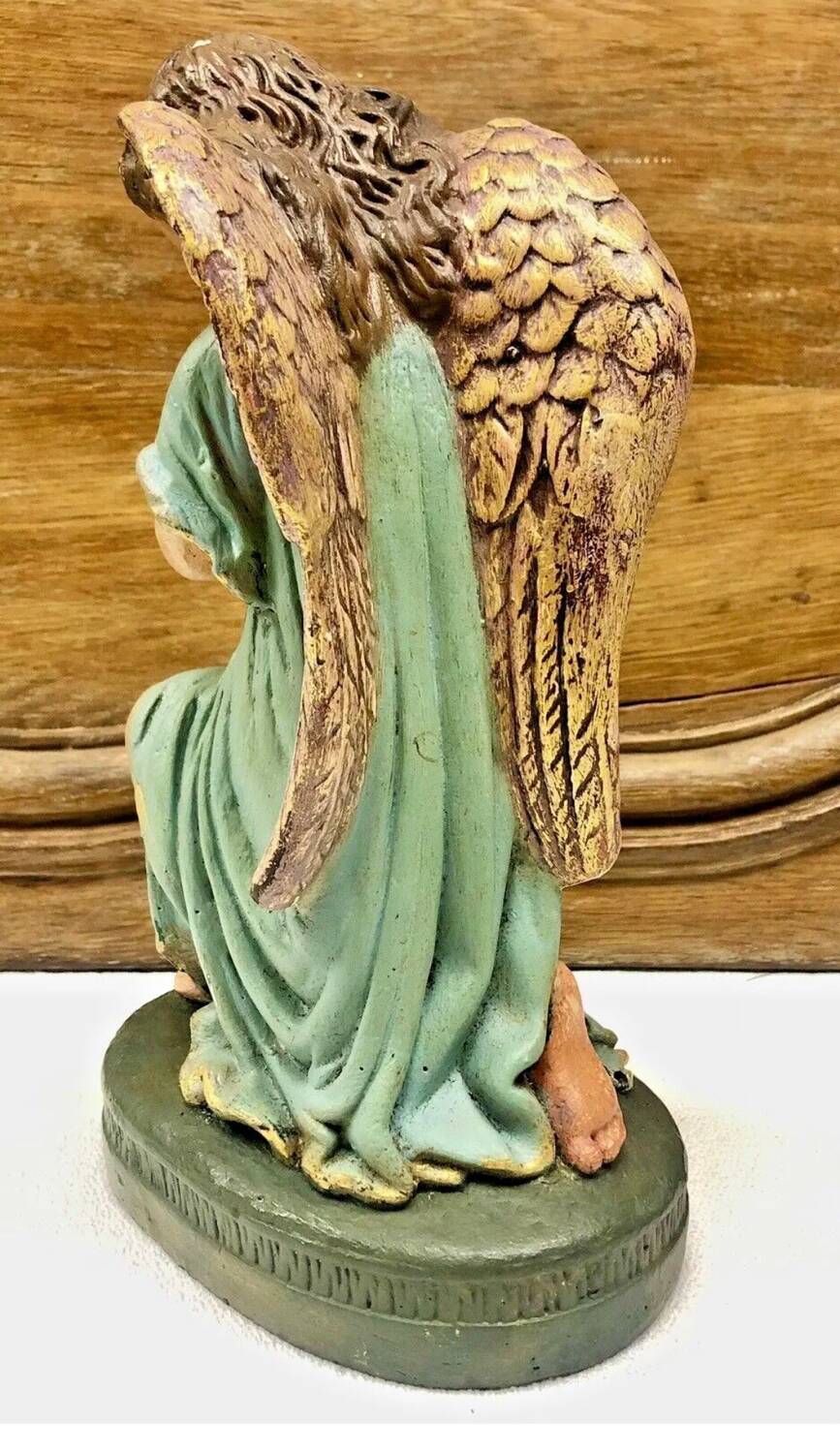 Altar angel statue 26.5 cm plaster santon church nativity scene