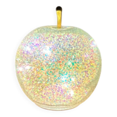 Lampe boule pomme en verre irisé effet scintillant