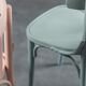 Set of 4 chairs in multicolor 50s vintage modern wood