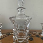 Vintage Bohemian crystal whisky set