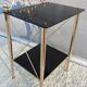 Desserte or et opaline noire vintage 70