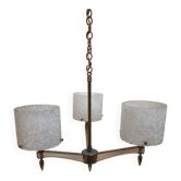 Perspex, brass and plexiglass chandelier from the 1960s