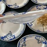 Lot 6 flat plates, 1 dish, 1 Ceranord Saint Amand Vintage 1950s dish