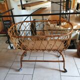 Vintage rattan crib