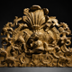 Fronton de miroir doré d’époque Régence (XVIIIème siècle)