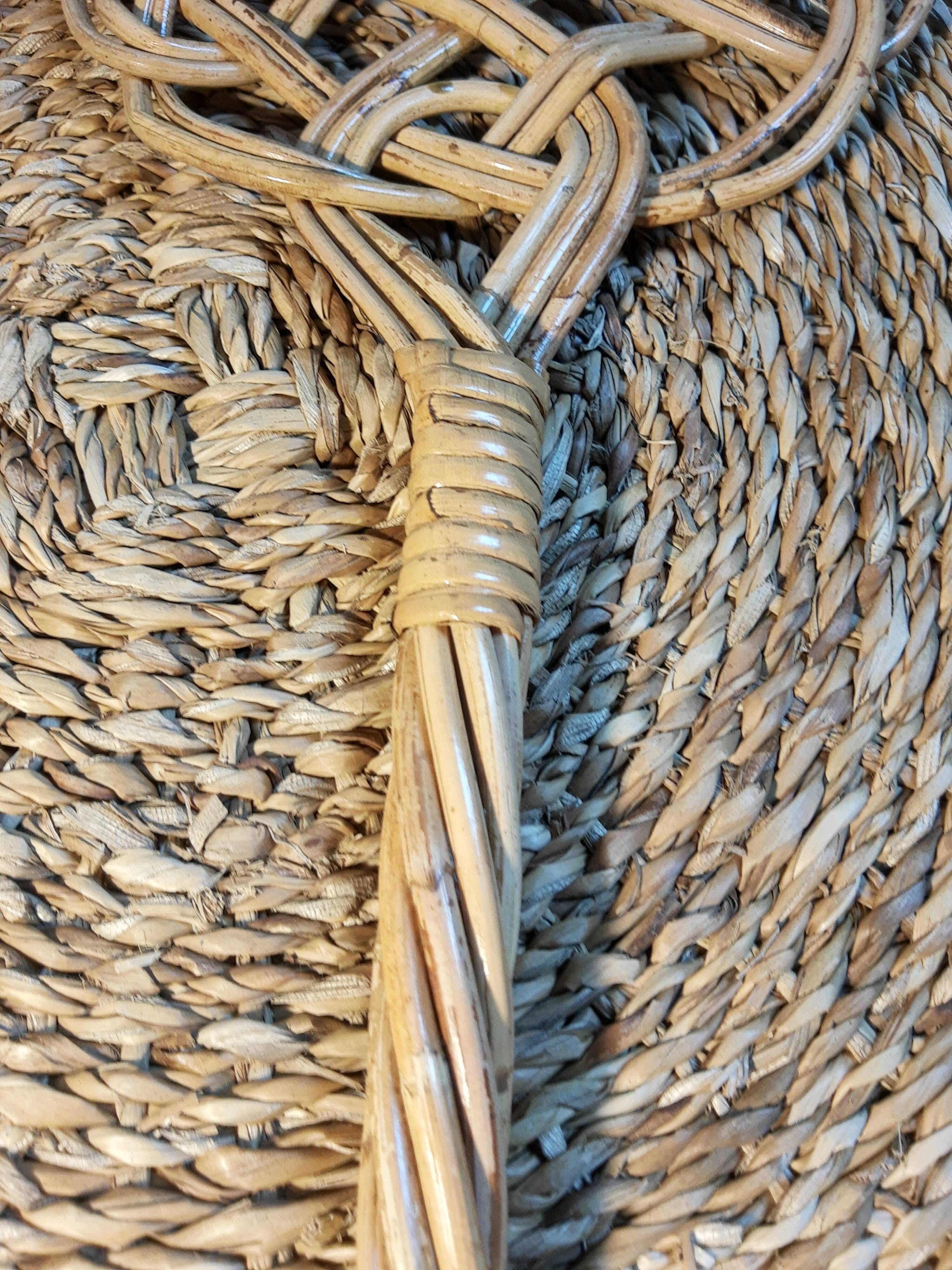 Old tape carpet/beater vintage rattan tap