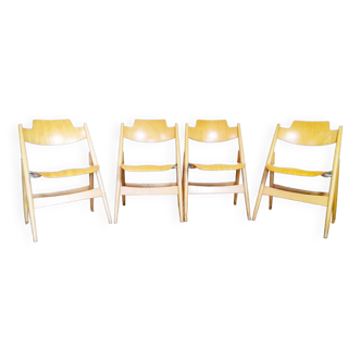 Set of 4 folding chairs by Egon Eiermann