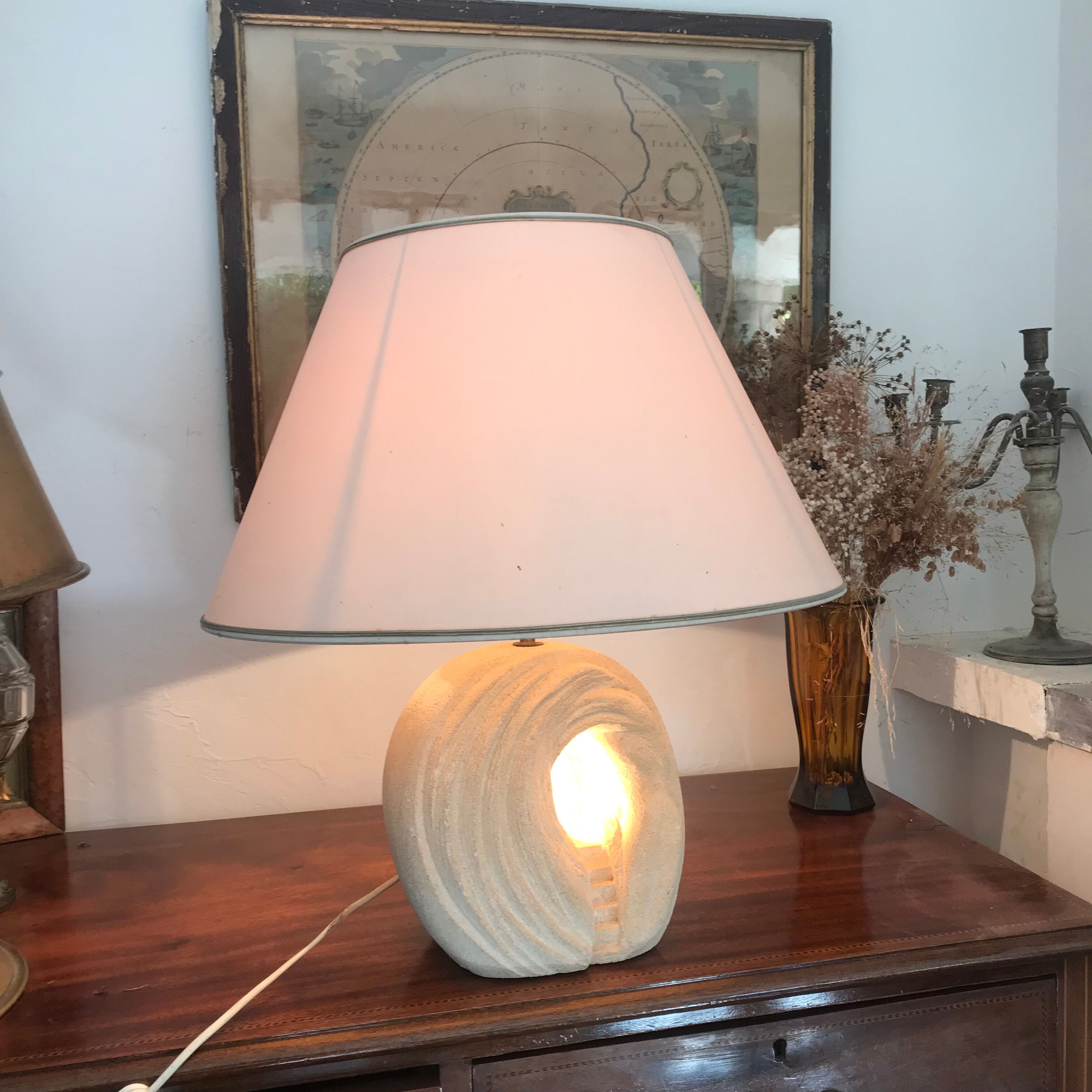 Stone lamp Arsène Galisson