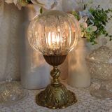 Bronze lamp and globe