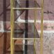 Shelf faux bamboo gold metal