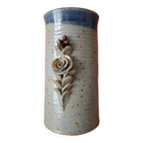Signed stoneware vase