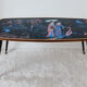 Table basse en bois, vintage , années 50 , pieds compas