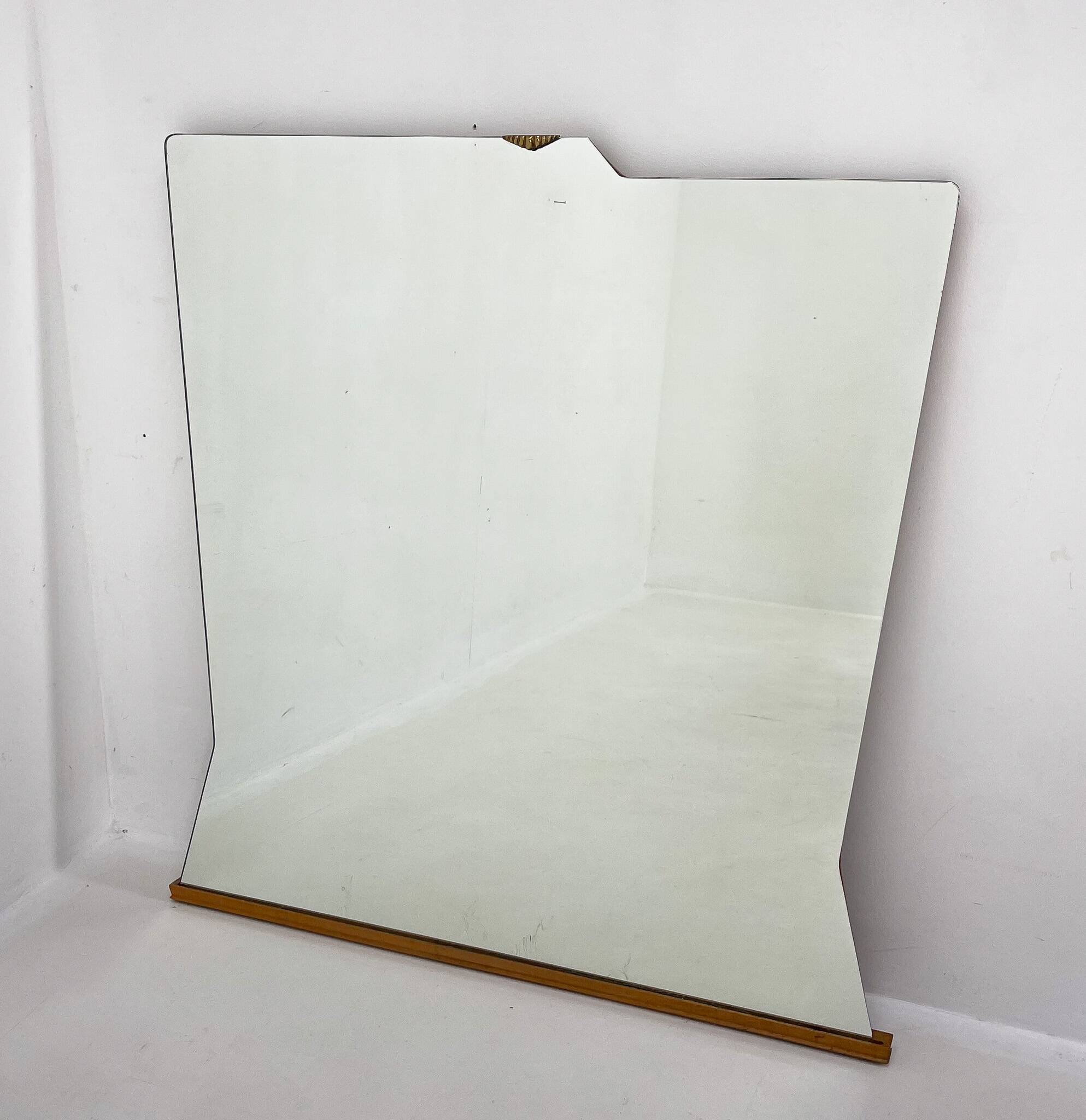 1960s Large Wall Mirror by Santambrogio & De Berti, Italy