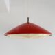 Danish red metal pendant lamp by Preben Fabricius & Jørgen Kastholm for Nordisk Solar, 1960s