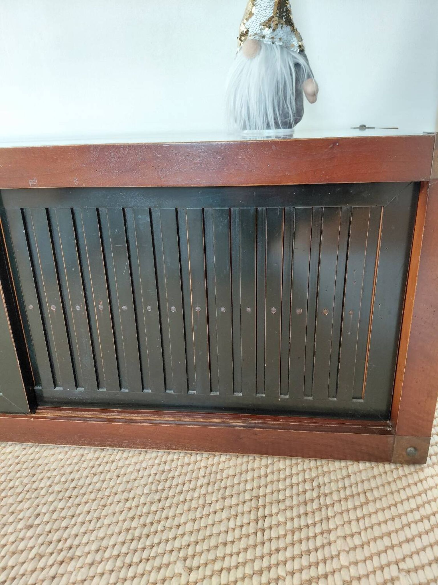 Buffet, meuble TV en bois Roche Bobois, style japandi