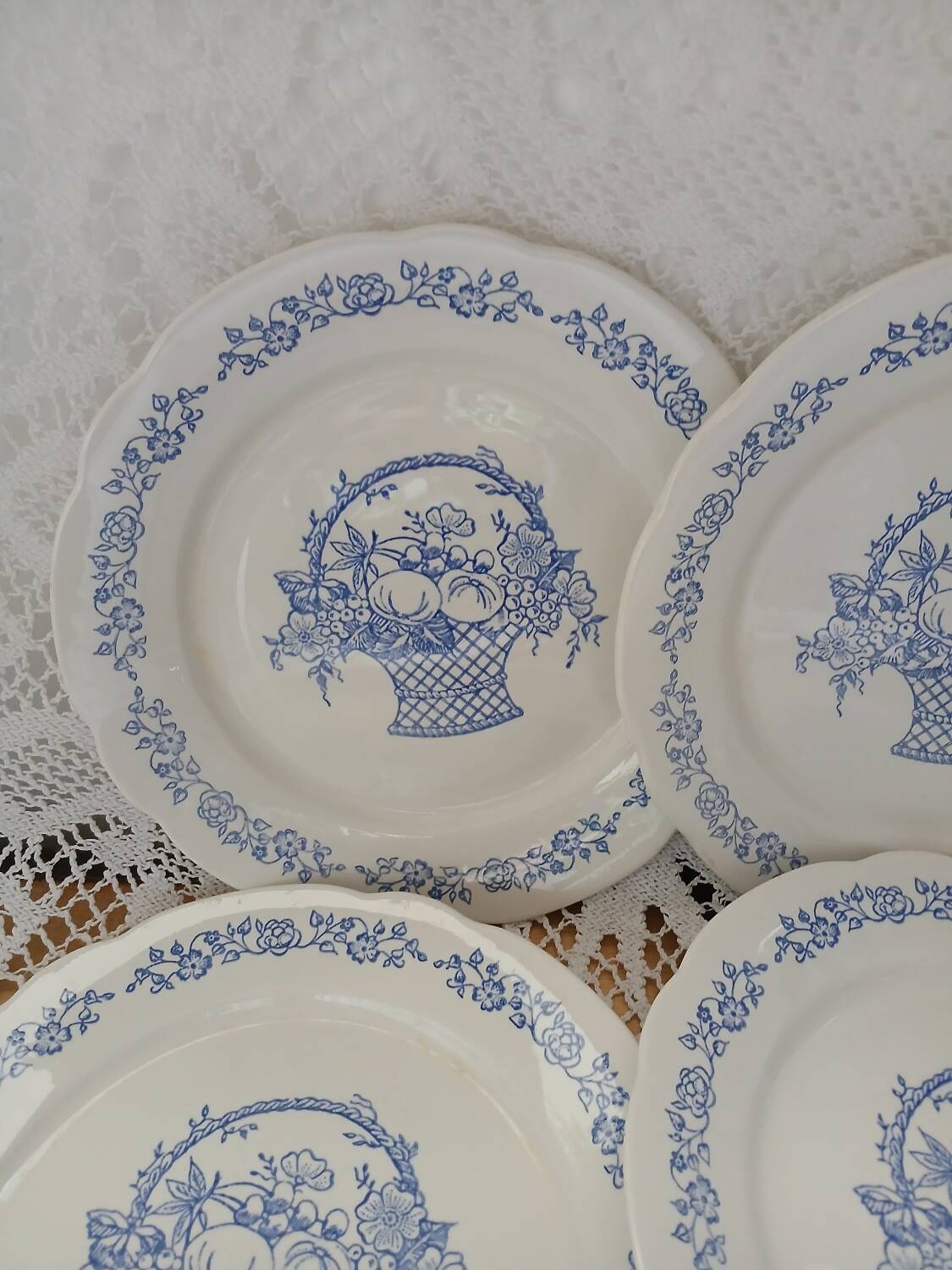 7 antique dinner plates