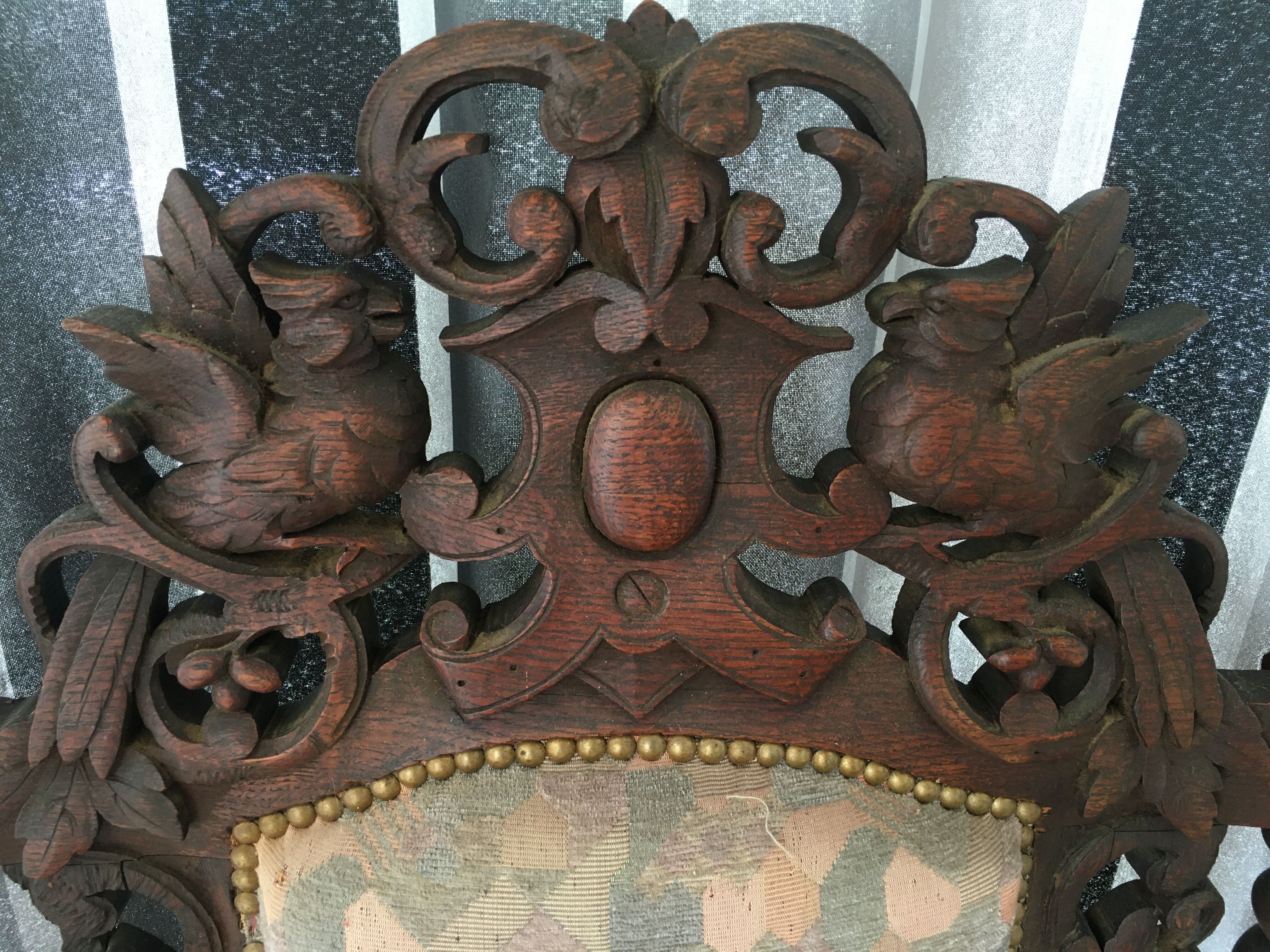 Louis XIII oak sofa