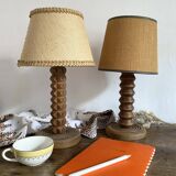 Charles Dudouyt style wooden lamp