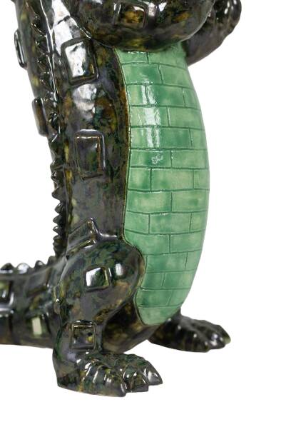 Valérie Courtet. Crocodile carrying hippos. Contemporary.