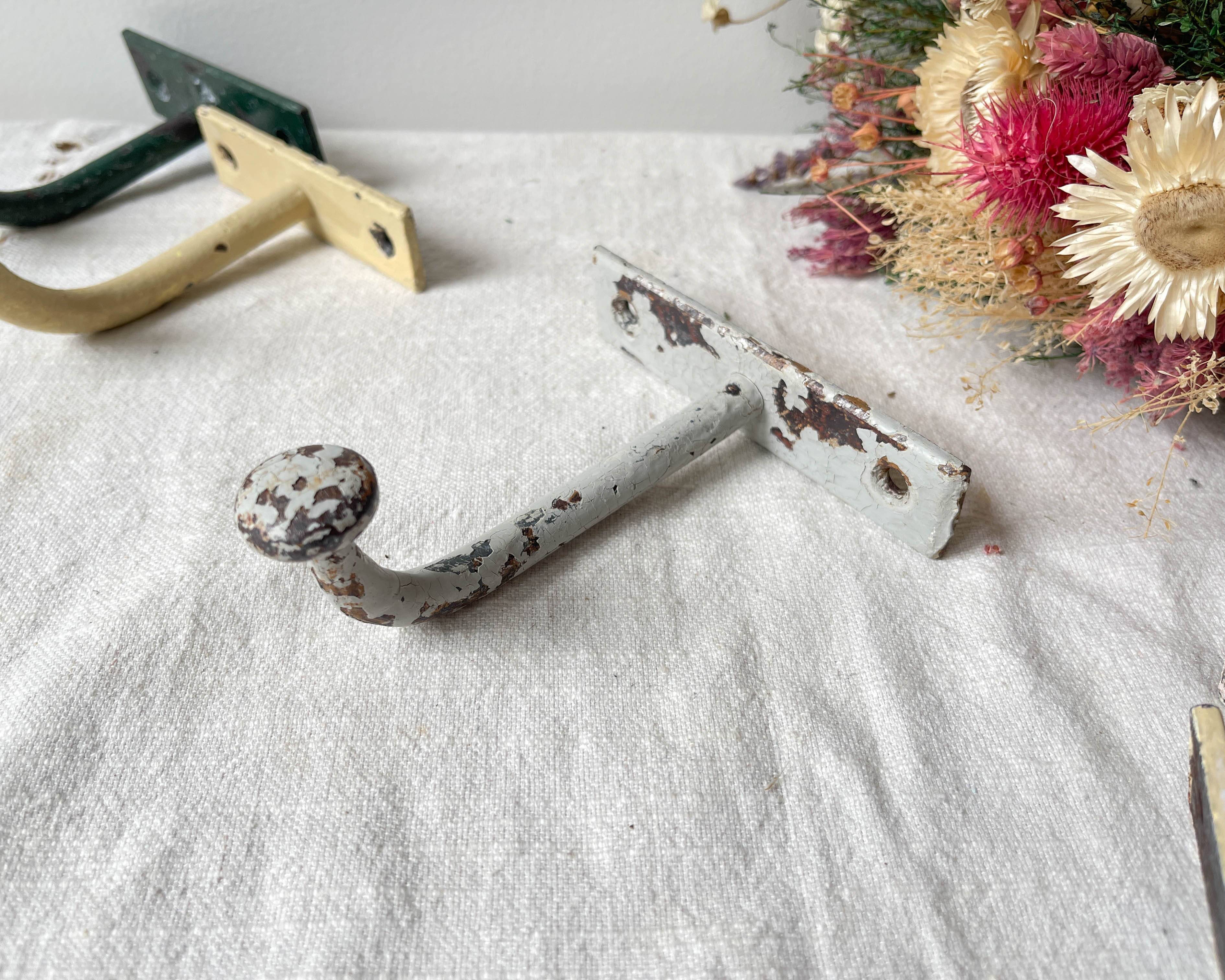 Vintage cast iron wall hooks