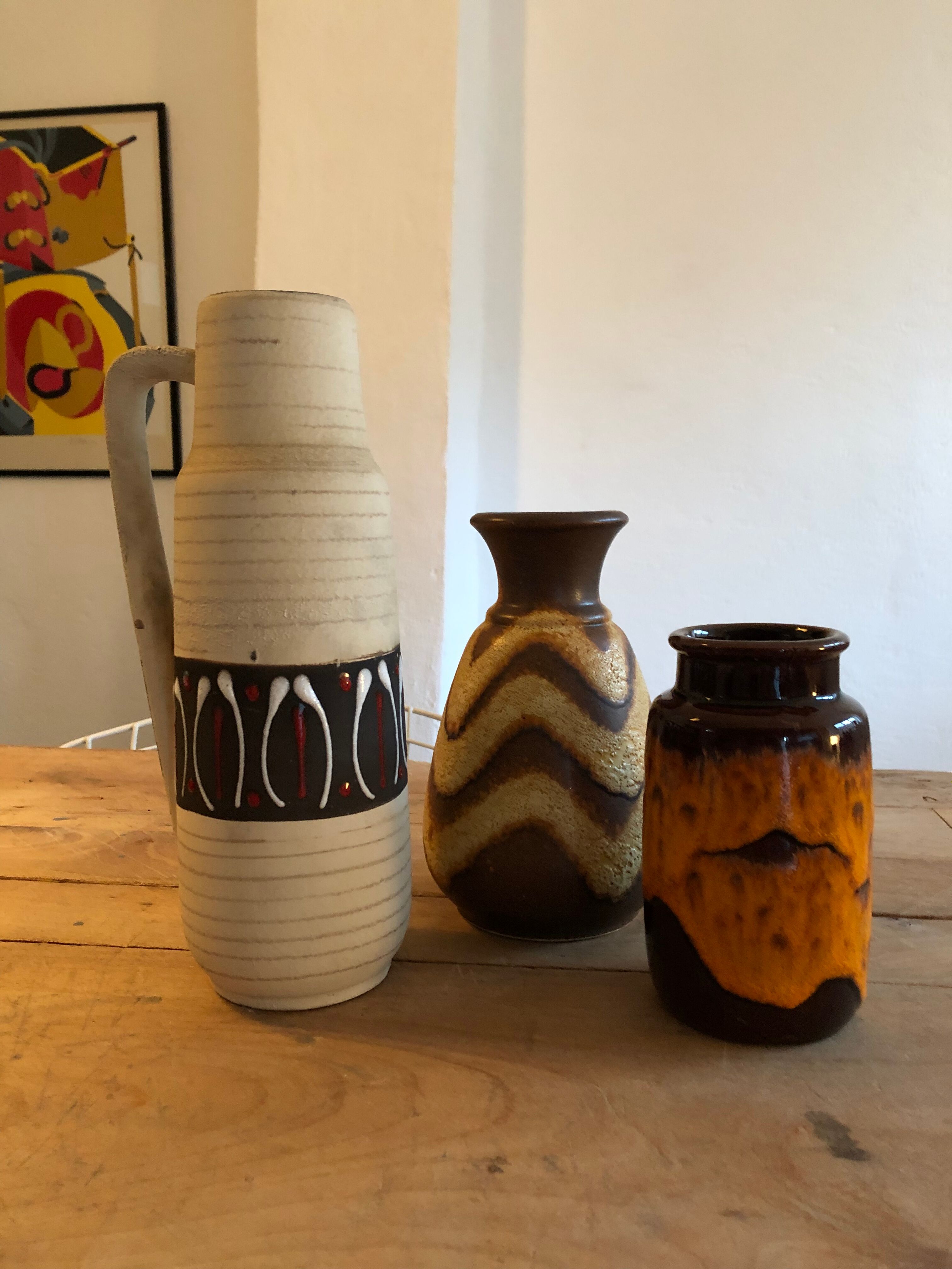 Set de 3 vases céramique vintage