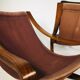 Pair of vintage leather armchairs, Sweden 1960's