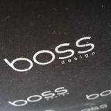 Paire de chaises de bureau en cuir noir par Boss Design