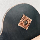 Wooden and black mirror