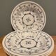 Set of 4 hollow Jäger plates in Blau Saks porcelain